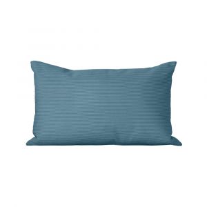 Coussin velours bleu rectangulaire 50x30 cm - Neuf