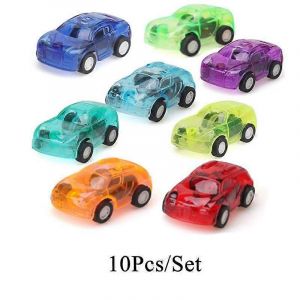 6pcs/10pcs Mini Pull Back Cars Toy Plastic Car Model Funny Kids Vehicle Car Model Toy Children Wheels Set Cool Birthday Gift YJN Toy Cars-10 voitures en bonbons - Neuf