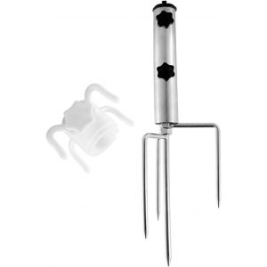 Ulteronixshop-Ancre De Parasol Avec 4 Piquets, Support De Base De Parasol En M&eacute;tal Robuste Pour L'ext&eacute;rieur, Pour La Plage, L'herbe, La P&ecirc;che Au Sable - Neuf