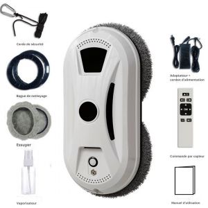 Robot nettoyeur de vitres automatique aspiration puissante 5600Pa sans traces - Neuf