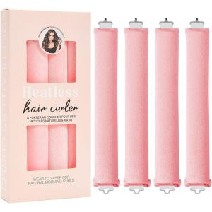 KAL-Lot De 4 Bigoudis Sans Chaleur -Bigoudis Sans Chaleur -Bigoudis Sans Chaleur -Pour Tous Les Types De Cheveux -4 Pièces -Rose, Taille M - Neuf