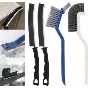 4 Pièces Brosse de Nettodes Interstices,Multifonctionnelle Brosse NettoSalle de Bain,Brosse Joint Carrelage,Brosse a Joint Poils Durs pour Cuisine,Salle de Bain,Rainure Fenetre.[U53] - Neuf