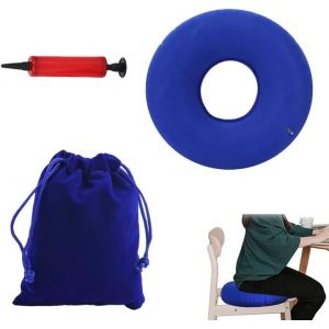 Kalanka-Coussin Gonflable En Anneau Coussin Hémorroïdes Rond Coccyx Donut Coussin Coussin Orthopédique Pour Hémorroïdes Coccyx Siège Coussin Donutpour Hémorroïdes, Douleurs Au Coccyx, Grossesse.(Bleu - Neuf