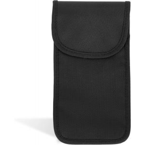 Lot de 1 Faraday Sac de Protection Téléphone Portable et Clé Voiture Portable,Sac Cage de Blocage Signal RFID/NFC,Etui Anti RFID,Noir.[D21] - Neuf