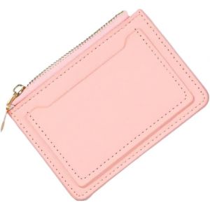 Portefeuille Femme Portefeuille En Cuir For Femmes,Petit Portefeuille &Agrave; Fermeture &Eacute;clair,Porte-Monnaie,Organisateur &Agrave; Clip(Pink) - Neuf