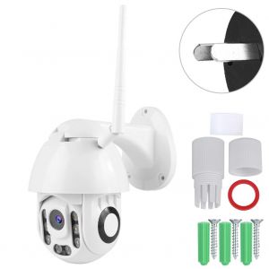 Camera de securite exterieure etanche 1080p, 8 LED, vision nocturne, WiFi, alarme vocale, videosurveillance 110-240 V (AU) - Neuf