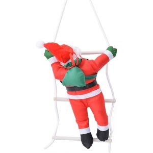 Santa Escalade D'Une &Eacute;chelle,Santa Escalade D'Une &Eacute;chelle,D&eacute;coration De No&euml;l,Du Mur De La Porte D&eacute;cor,Santa Escalade L'&Eacute;chelle De Corde, D&eacute;coration, Jouet,Jardin, D&eacute;coration - Neuf