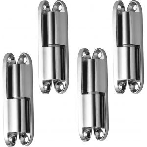 MEVRONISSHOP-Charniere Porte 4 Pi&egrave;ces Paumelles de Porte, Charni&egrave;res Porte Amovibles, Charni&egrave;res Porte Silencieuses, Gond Porte, pour Portes D'armoires, Portes Pi&egrave;ces, Portes Meubles - Neuf