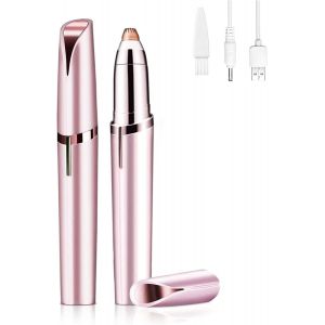 Epilateur &Agrave; Sourcils, Rasoir &Eacute;lectrique Pour Visage Et Sourcils Femme Pour L'&eacute;pilation Du Visage, Des L&egrave;vres, De La Bikini Et Du Bras (Or Rose) - Neuf