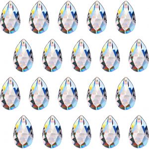 Mevronisshop-20 Pi&egrave;ces De Cristaux En Forme De Diamant &Agrave; Suspendre &iquest; Attrape-Soleil En Cristal, Prisme, Attrape-Soleil En Cristal Et Boule En Tant Que Capteur De Lumi&egrave;re Pour Fen&ecirc;tres, Lustres Et D&eacute;c - Neuf