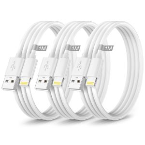 C&acirc;ble Iphone 1M Lot De 3, C&acirc;ble Chargeur Iphone 1M[Mfi Certifi&eacute;], Cable Lightning Usb Cordon Iphone Fil Chargeur Iphone Cable Iphone Charge Rapide Pour Iphone 14 13 12 11 Pro Max/Xs/Xr/Se/8/7/6/5,Ipa - Neuf