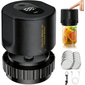 Ulteronixshop-Machine Sous Vide Pour Bocaux En Verre, Pour Bocal Mason &Agrave; Large Ouverture Et &Agrave; Ouverture Normale-Scelleuse Sous Vide Bocaux Avec 10 Couvercles Herm&eacute;tique Pour Conservation Des Aliments&fermentation - Neuf