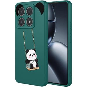 Kal-Silicone Coque Pour Xiaomi 14t Pro, Antichoc Souple Soyeux Très Mince Premium Tpu Housse, Élégant Simple Mignon Motif Étui, Anti-Rayures Tissu Microfibre, P3 - Neuf