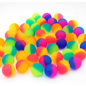 KAL-30 Pièces Balle Rebondissante,25 Mm Balles Rebondissantes Enfant Bicolore Givré,Doux Rebondissant Caoutchouc Boules Enfant Pochette Surprise Remplisseurs De Sac Butin D'Anniversaire - Neuf