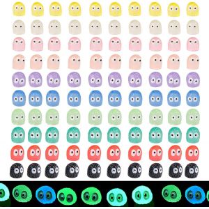 Mevronisshop-Lot De 100 Mini Lutins Color&eacute;s En R&eacute;sine Phosphorescents - F&eacute;e Miniature - Accessoires De Jardin - Kit De Fant&ocirc;mes Lumineux Pour Statues Et D&eacute;coration D'ext&eacute;rieur - Neuf