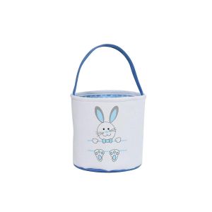 Lapin de Pâques panier seaux, mignon personnalisé toile coton sacs fourre-tout panier pour les cadeaux de fête de Pâques - Neuf