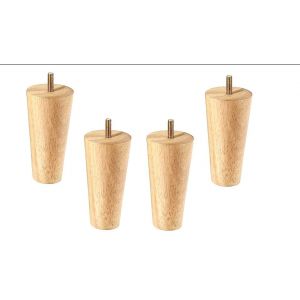 Lot De 4 Pieds De Meubles En Bois, Pieds De Canapé 12 Cm, Pieds De Canapé Milieu Du Siècle Pour Canapés, Lits, Fauteuils, Armoires - Neuf