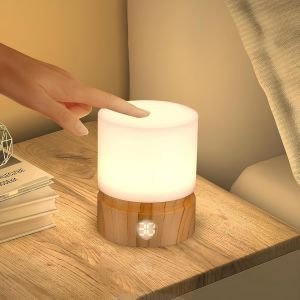 Lampe De Chevet Tactile,Timer Veilleuse,Veilleuse Bébé,Veilleuse Enfant Rechargeable Par Usb,Avec Fonction De Chronométrage, Trois Modes,Pour Chambre Enfant, Salon, Camping-Jaune Chaud - Neuf