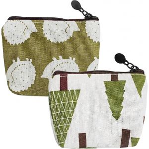 2 Pièces Porte-Monnaie Garçon Fille Petit Porte-Monnaie Mignon Sac À Monnaie Avec Fermeture Éclair Dessin Animé Petit Porte-Monnaie Pour Femmes Petit Portefeuille Carte Porte-Clés Portefeuille - Neuf