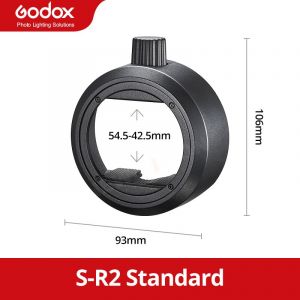 godox AK-R1 S-R2,porte de grange,Snoot,filtre de couleur,réflecteur,nid d'abeille,kits de boules de diffuseur pour tête de flash godox AD200 H200R V1 - Type S-R2 #A - Neuf