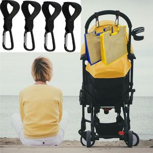 Crochet Pour Chariot, Support De Chariot Polyvalent Pour Votre Chariot, Chaise Ou Poussette, Noir, 4 Pièces - Neuf