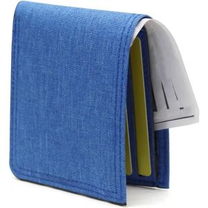 TRAHOO-Portefeuille Homme Toile Slim Wallets for Men, Ultra Thin et L&eacute;ger Porte Monnaie Homme avec Multi Fente et ID Fen&ecirc;tre pour Organiser Cartes Photos Ch&eacute;quiers Monnaie (Bleu) - Neuf