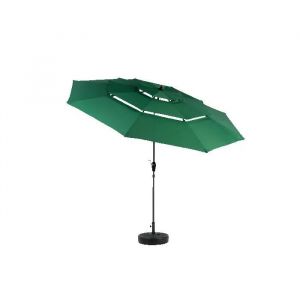 Parasol Ext&eacute;rieur Rectangulaire Double Face De 4,5 M Avec Manivelle&iquest; (Vert Fonc&eacute;). (Sans Pied) - Neuf