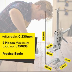 4x Cric &agrave; main, capacit&eacute; de 150 kg pour les sols, les fen&ecirc;tres, les armoires, l'install R&eacute;glable 0cm-23cm - Neuf