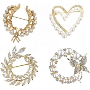 Kgabery-Broches Pour Femme,Imitation Strass,Broches Élégantes Et Épingles,Corsage À Clip Pour Écharpe,Broche De Vêtements,Broche À Épingle À Badge,Corset,Aka1030fangszuanxz,Métal,Pas De Gemme - Neuf