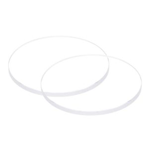 Kal-2pcs Verre De Montre En Cristal Transparent 26mm De Diamètre, 2mm D'épaisseur, Rond, Plat, En Verre Minéral À Haute Transmittance, Pièce De Rechange Pour Réparateur De Montres - Neuf