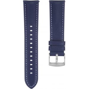 Kal-Bracelet De Montre En Cuir 22 Mm Largeur, Libération Rapide, Ajustement Flexible, Respirant, Vintage, Barrette Ressort La Plupart Montres Hommes Femmes, Intelligentes, Bleu Foncé - Neuf