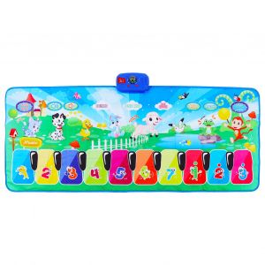 Tapis Musical Portable A 10 Touches Pour Bebe, Motif Animal, Piano, Jeu, Danse, Cadeau Educatif Musical - Neuf