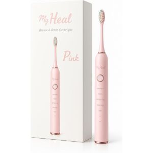Brosse À Dent Électrique Sonique | 3 Mois D'autonomie | 5 Modes De Brossage Avec Minuteur De 2 Min Intégré | Rechargeable Usb | Pack 1 Brosse A Dent Et 2 Tetes De Brossettes (Rose Clair) - Neuf