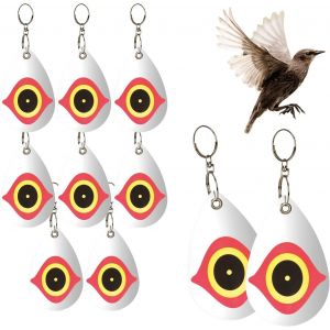 10x Arbre épouvantail-répulsif pour Pigeon,Corbeau,Moineau-épouvantail-Pendentif,Plastique,réfléchissant-13,5 x 8,5 cm (10 pièces-métal) - Neuf