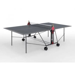 Sponeta - Table Tennis De Table - Table Ping-Pong Compacte - Usage Intérieur - Gris Et Noir - Neuf