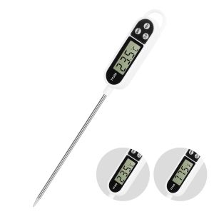 KAL-Thermomètre De Cuisson Numérique, Thermometre Cuisine À Lecture Instantané Avec Longue Sonde Pour La Cuisson, La Pâtisserie Et Les Grillades - Neuf