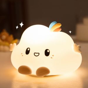 Les Enfants De La Nuit De La Lumière, Mignon Chambre De Bébé La Nuit De Lumière, Enfant De Lumière La Nuit, Rechargeable Lumière De Nuit Pour Les Filles, Kawaii Silicone Nuage De Lumière La Nuit - Neuf