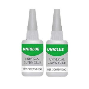 2pc Uniglue Universal Super Glue,Soudage Colle Huileuse À Haute Résistance,Colle Instantanée Puissante,Réparation Rapide Et Durcissement Pour Métaux,Plastiques,Jade,Etc. (50g) Wa - Neuf