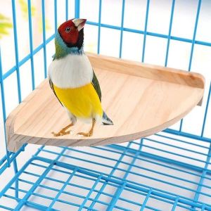 Perchoir En Bois Naturel Pour Petits Oiseaux ¿ Idéal Pour Perroquets, Perruches Et Calopsittes ¿ Facile À Installer Et À Nettoyer - Neuf