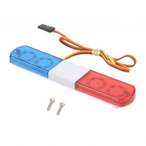 Lumière de Police LED RC, conception de Simulation, 4 Modes, lampe Flash de Police, lumière d'alarme pour voitures RC 1/8 1/10, rouge bleu - Neuf