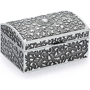 Bo&icirc;te &agrave; bijoux th&eacute;matique chr&eacute;tienne Coffret &agrave; Bijoux vintage M&eacute;tal Organisateur d'accessoires pour anneaux, boucles d'oreilles, colliers,Cadeau d'anniversaire, Cadeau pour bapt&ecirc;me, Grand - Neuf