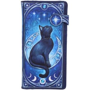 CAUC-Feline Constellation Sac à main en relief ¿ Portefeuille Emo pour les amoureux des chats et les fans d'astrologie ¿ Cuir synthétique durable ¿ 18,5 cm - Neuf