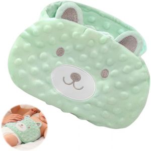 Jgd-Bouillotte Bebe Anti Colique, 63x16cm Ceinture Anti Colique Bebe, R&eacute;glable Bouillotte Bebe Colique, Ceinture Colique Bebe Pour Soulager Douleurs Abdominales, Ballonnements (Vert) - Neuf