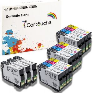Cartouche d'encre Compatible pour Epson T0715 Stylus D120 DX4050 DX4450 DX5050 DX6050 DX7400 Office BX300F BX600FW SX100 SX110 SX200 SX210 SX400 SX415 SX510W SX600FW SX610FW (6BK 3C 3M 3Y) - Neuf