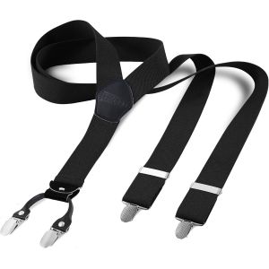 Cauc-Bretelles Homme, Bretelles Extra Larges En Forme X Avec 4 Solides Clips, Bretelles Travail R&eacute;glables Pour Homme, Adapt&eacute;es Aux Grandes Tailles Pour Hommes Et Femmes - Neuf