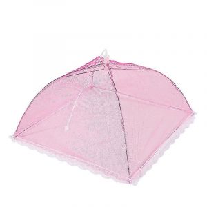 Couverture De Protection Alimentaire En Maille Pop-Up 17x17, Parapluie De Tente Pour L'ext&eacute;rieur, Tentes Moustiquaires, Pique-Niques De F&ecirc;tes, Barbecues, Rose R&eacute;utilisable - Neuf