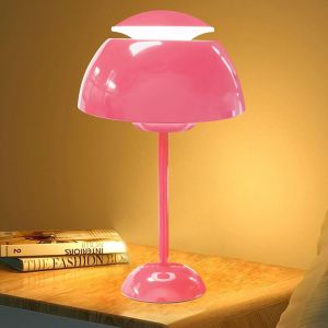 Kal-Lampe Champignon, Lampe De Table Sans Fil, Lampes De Chevet À Led Avec 3 Modes De Luminosité, Pour La Décoration Intérieure, L'étude, Vie, Chambre (Nouveau Rose) - Neuf