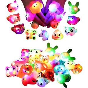 Lot De 24 Anneaux Lumineux À Led Pour Fête D'anniversaire, Boîte À Prix Pour Enfants, Jouets Pour Salle De Classe, Boîte À Trésors, Jouets Lumineux Pour Fête - Neuf