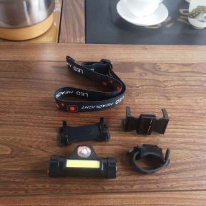 Lampe Frontale Multifonctionnelle A Led Avec Chargeur Usb, Puissante Et Aimantee, Ideale Pour Le Camping, La Peche, Modele 101, Avec Porte-Velos - Neuf