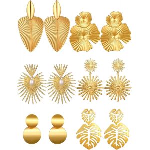 Kal-Boucle D'oreille Femme, Boucles D'oreilles Femme Or, Boucles D'oreilles Pendantes Fantaisie, Boucle D'oreille Or, Boucle D Oreille Pendante, Bijoux Cadeau Pour Femme Fille - Neuf